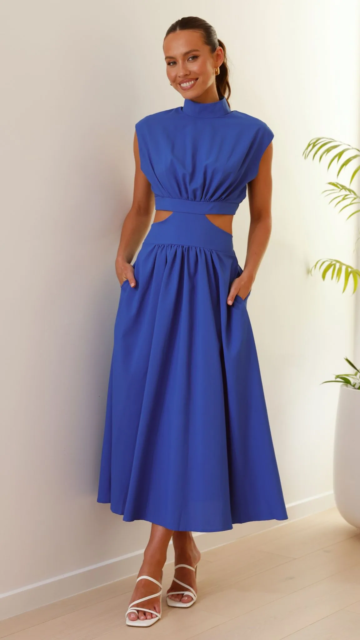 Maddison Midi Dress - Blue sold by Billy J