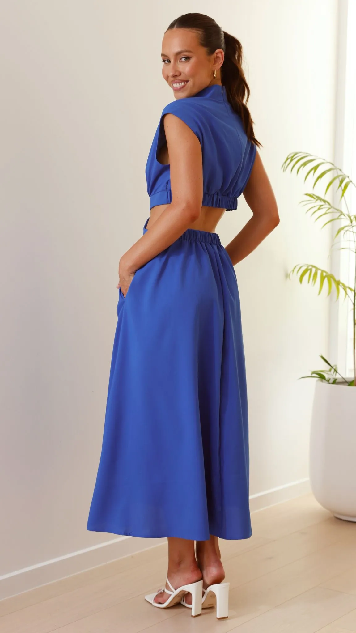 Maddison Midi Dress - Blue sold by Billy J product image thumbnail 2