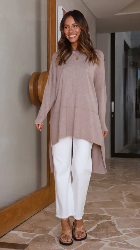Mason Long Sleeve Knit - Mocha made by Billy J