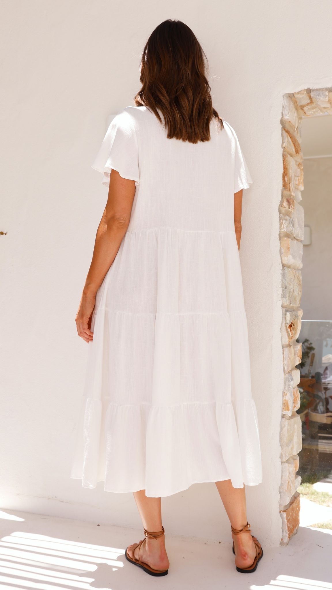 Lucinda Midi Dress - White sold by Billy J product image thumbnail 2
