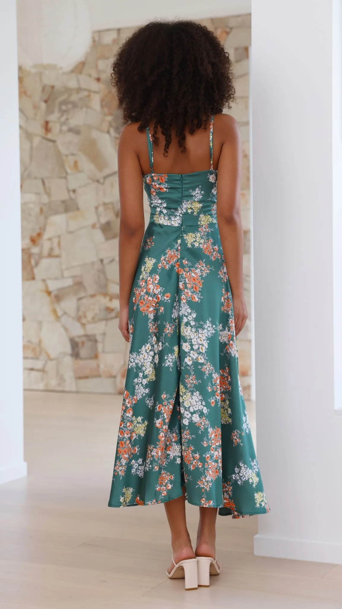 Dreamers Midi Dress - Green Floral sold by Billy J product image thumbnail 3