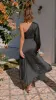 Brooklyn One Shoulder Midi Dress - Black sold by Billy J