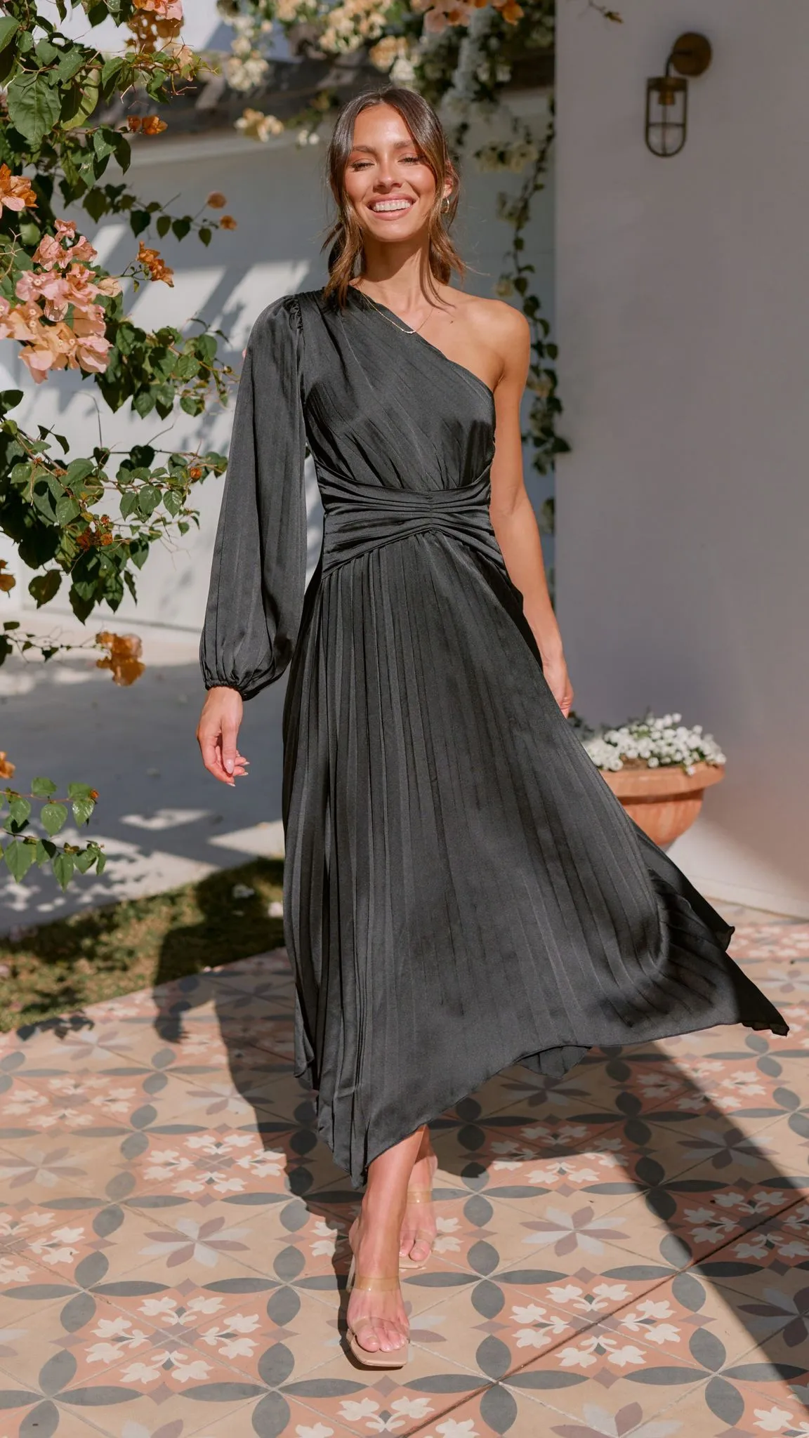 Brooklyn One Shoulder Midi Dress - Black sold by Billy J product image thumbnail 5