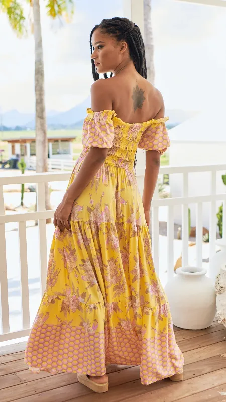 Claudette Maxi Dress - Sol Print sold by Billy J product image thumbnail 2