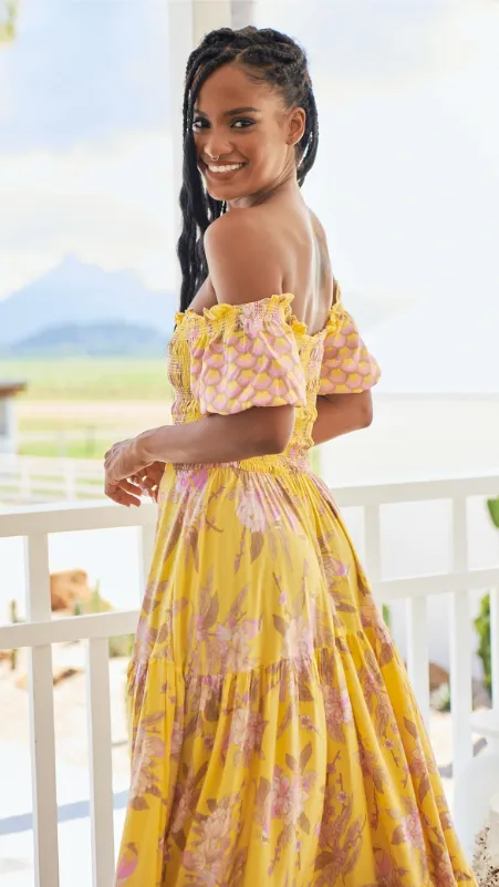 Claudette Maxi Dress - Sol Print sold by Billy J product image thumbnail 3