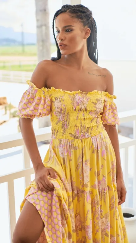 Claudette Maxi Dress - Sol Print sold by Billy J product image thumbnail 4