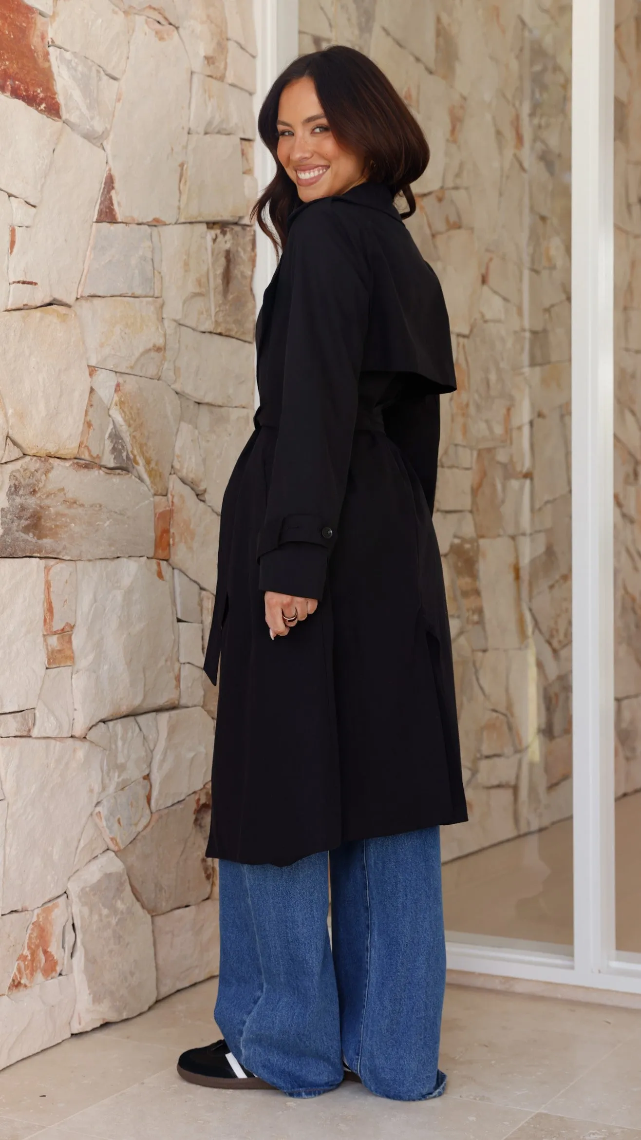 Byron Trench Coat - Black sold by Billy J product image thumbnail 3