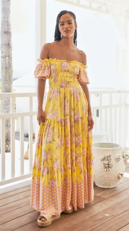 Claudette Maxi Dress - Sol Print sold by Billy J