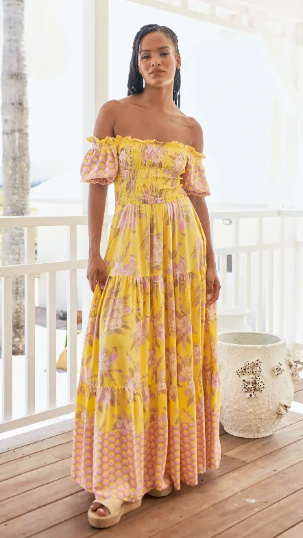 Claudette Maxi Dress - Sol Print sold by Billy J