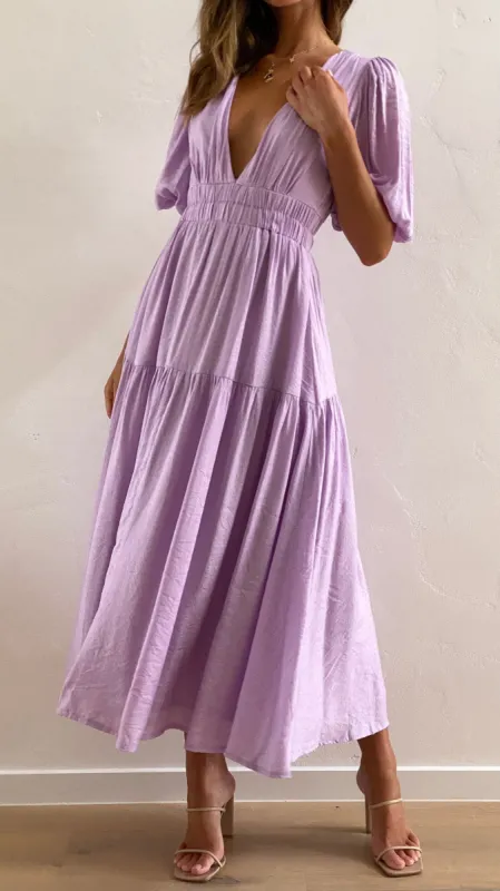 Erin Midi Dress - Lilac sold by Billy J