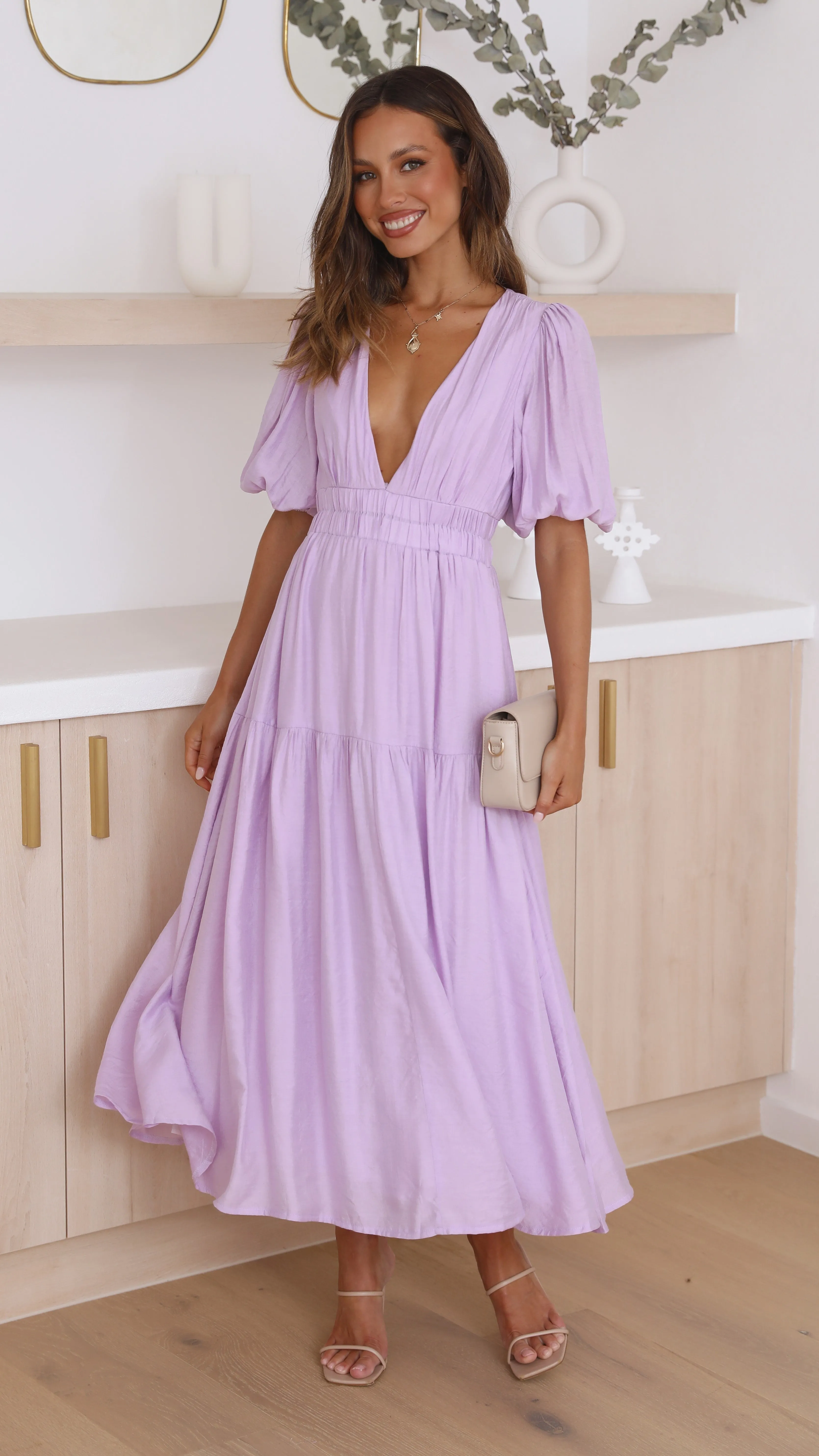 Erin Midi Dress - Lilac sold by Billy J product image thumbnail 2