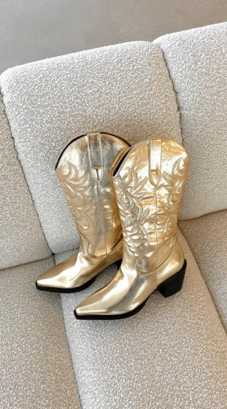 Danaro Boots - Gold Metallic sold by Billy J