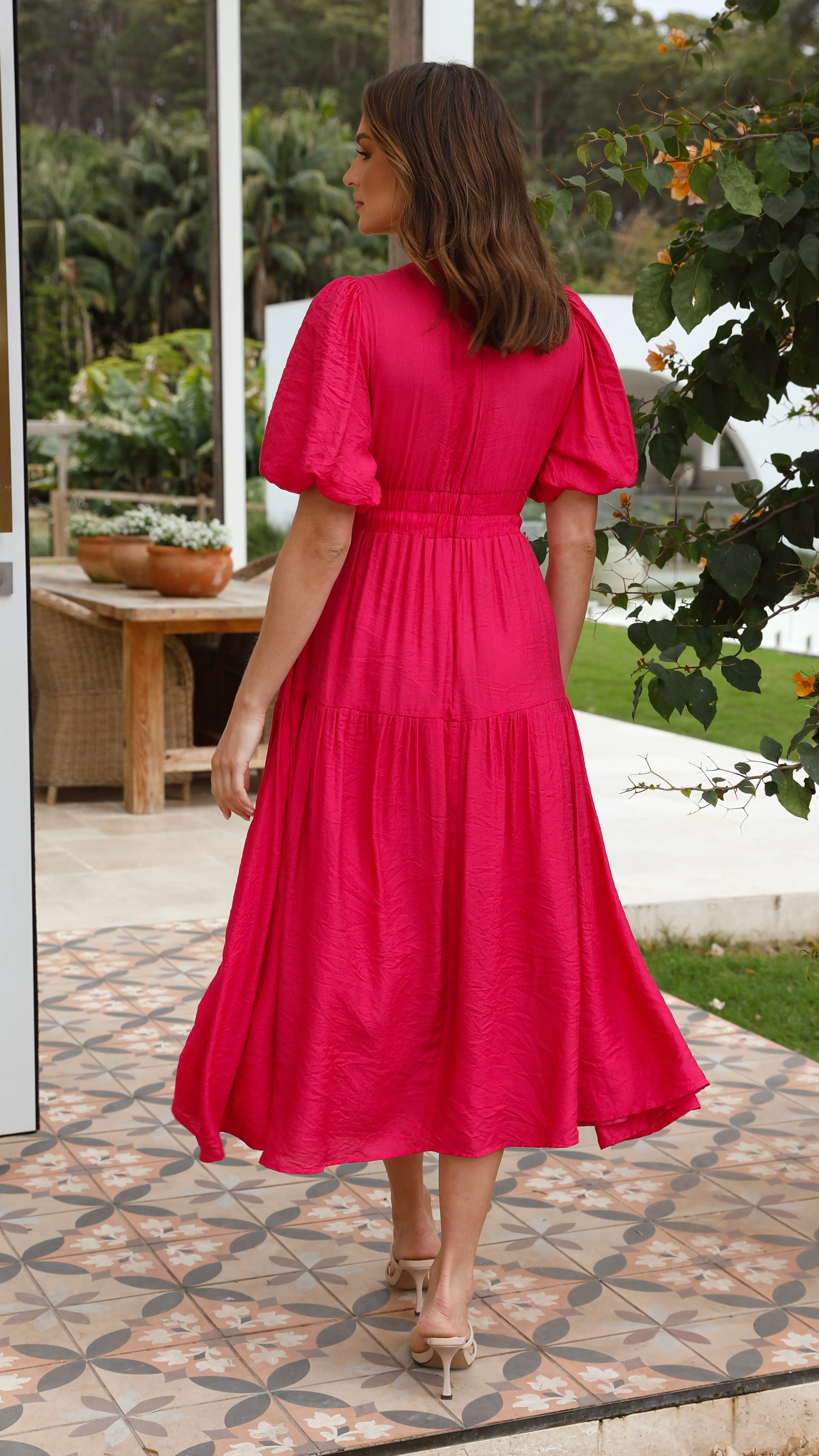 Erin Midi Dress - Magenta sold by Billy J product image thumbnail 3