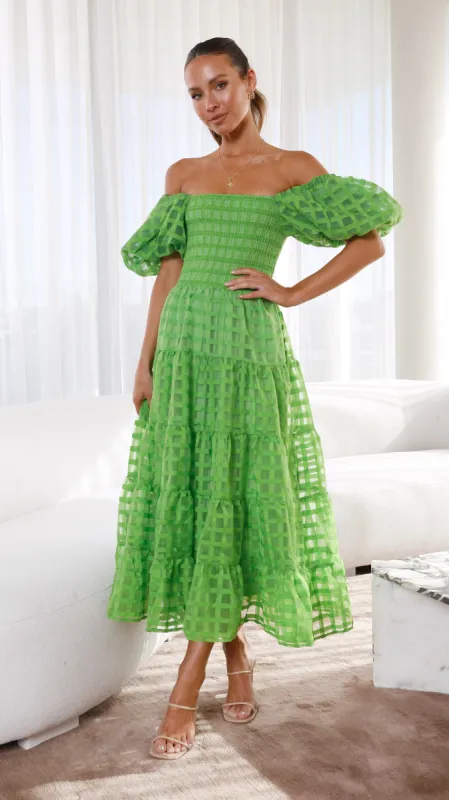 Deemi Maxi Dress - Green sold by Billy J