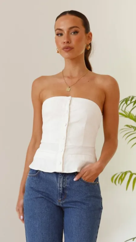 Jemma Top - White sold by Billy J