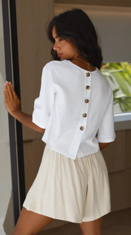 Charlotte Top - White sold by Billy J