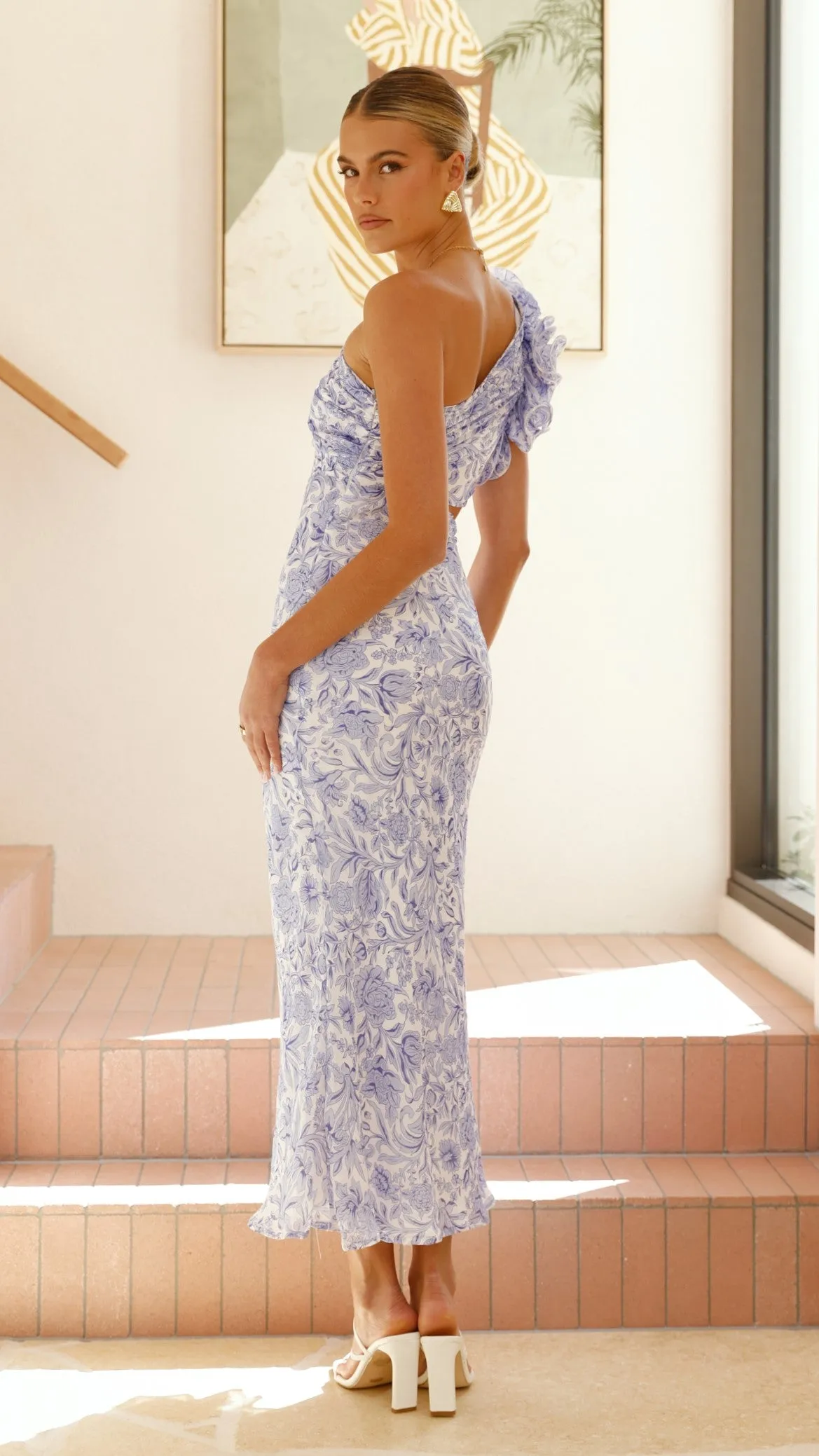 Amina Maxi Dress - Blue Floral sold by Billy J product image thumbnail 4