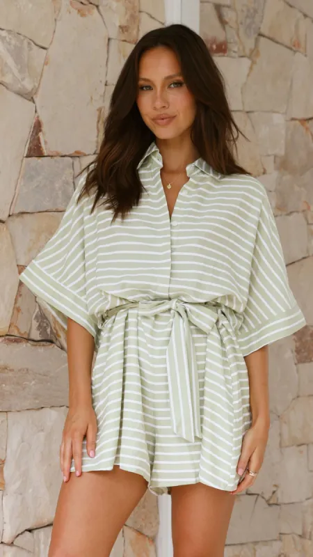 Shani Playsuit - Sage sold by Billy J