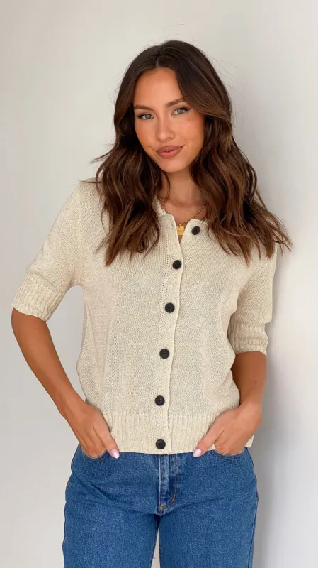 Nadine Knit Top - Natural made by Billy J