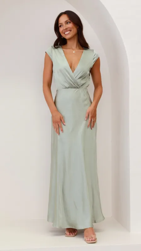 Selma Maxi Dress - Sage sold by Billy J