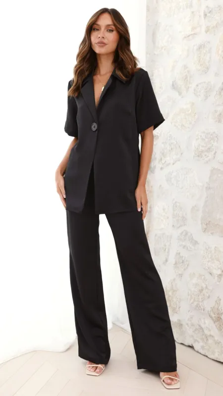 Imogen Button Pants - Black sold by Billy J