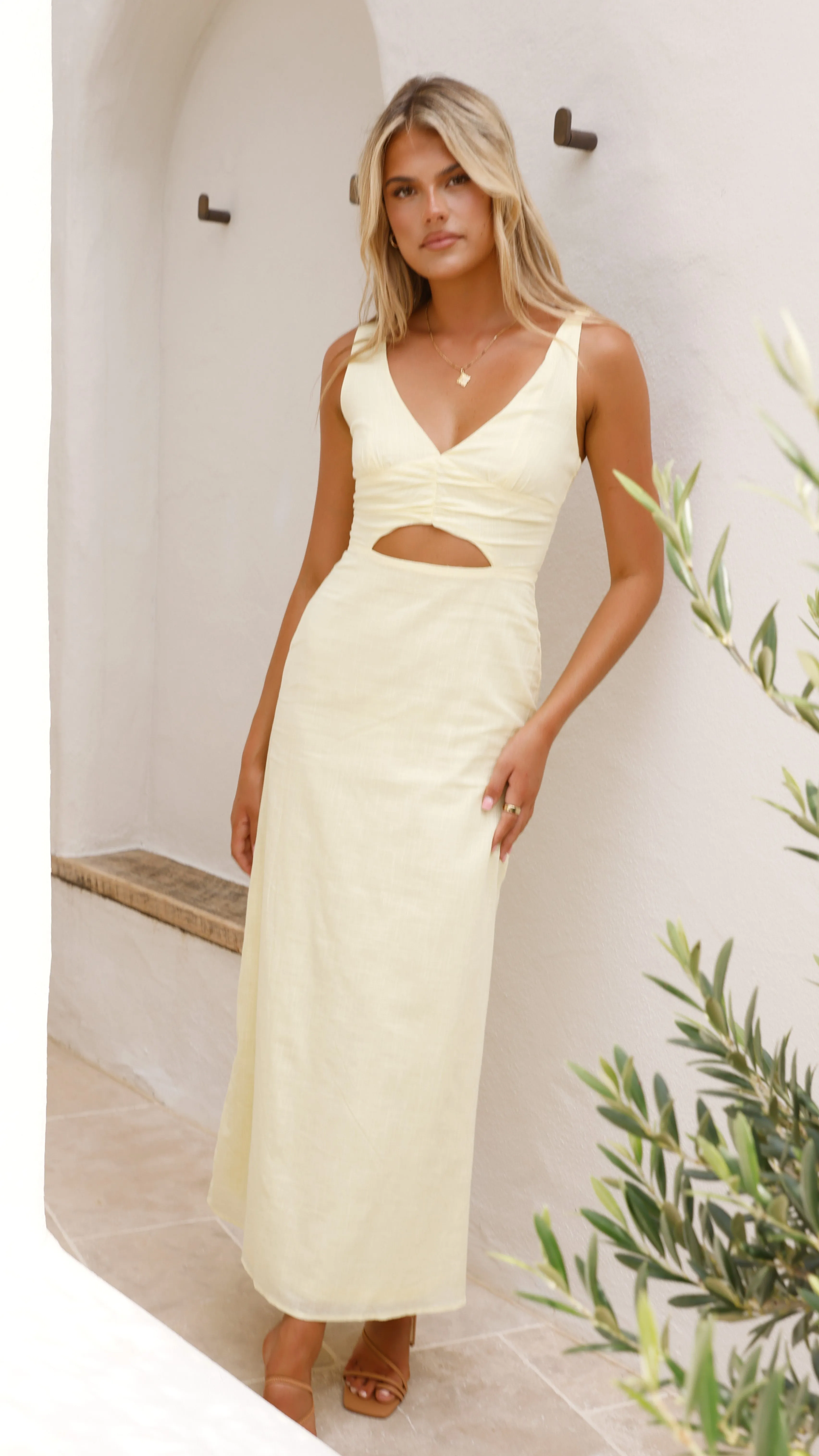 Mahalia Maxi Dress - Soft Yellow sold by Billy J