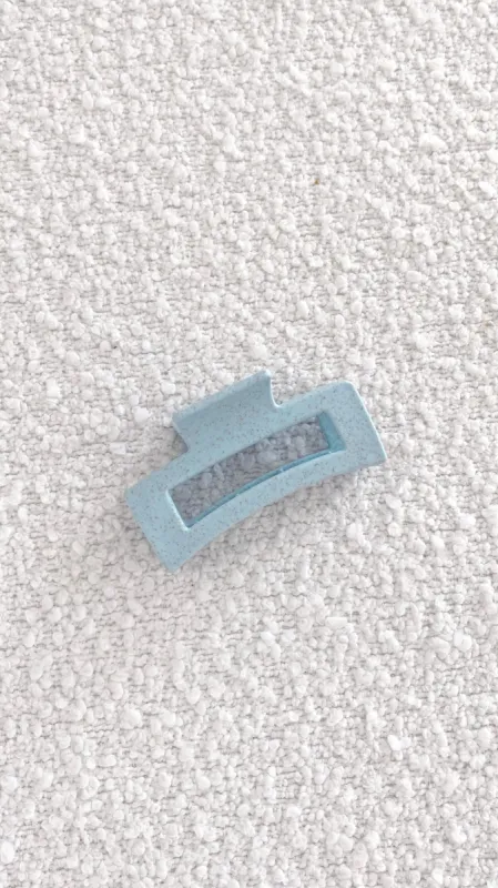 Kori Speckled Rectangle Claw Clip - Blue sold by Billy J
