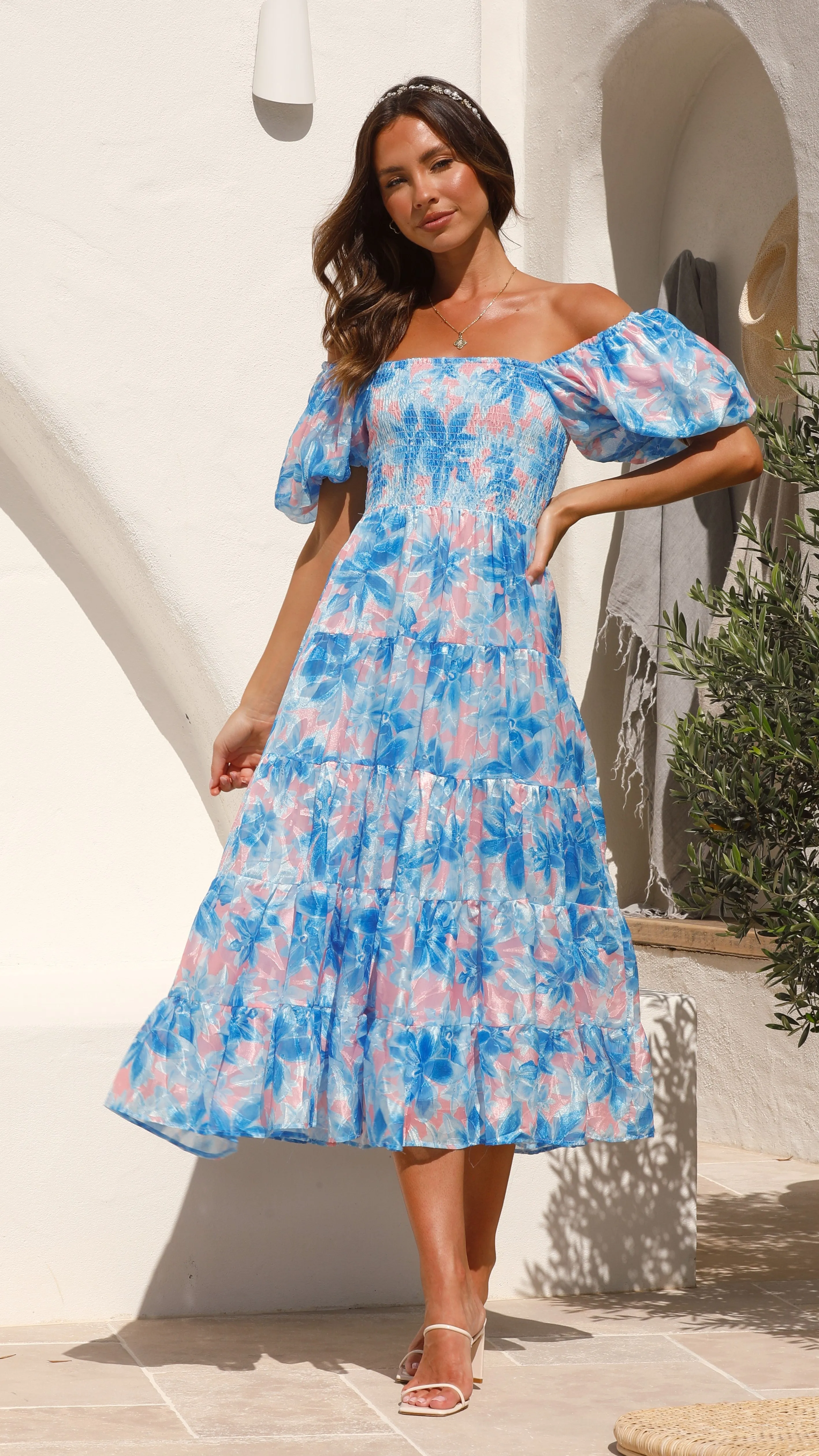 Silica Maxi Dress - Blue sold by Billy J product image thumbnail 4