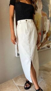 Lavey Midi Skirt - White sold by Billy J