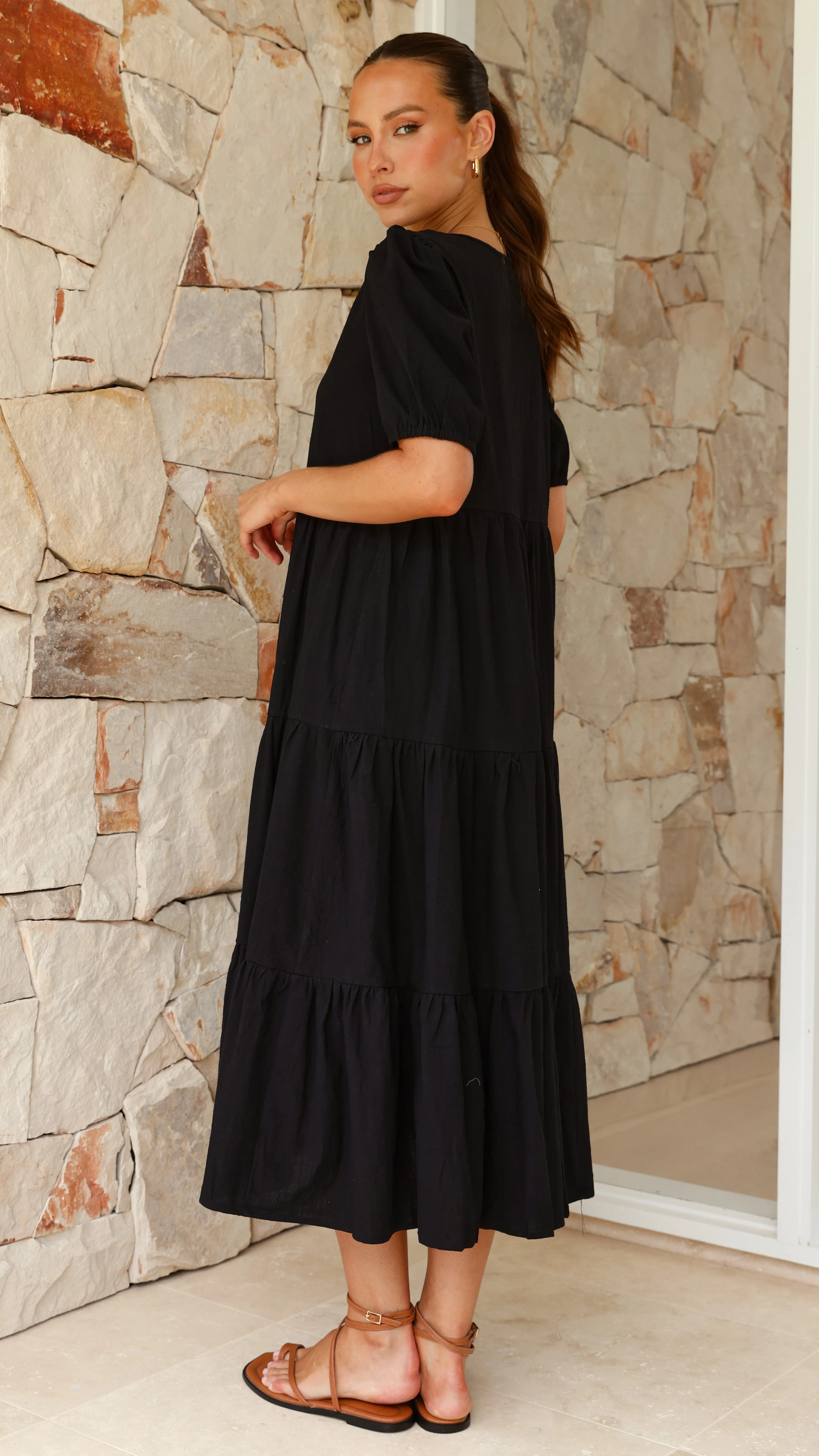 Prue Midi Dress - Black sold by Billy J product image thumbnail 4