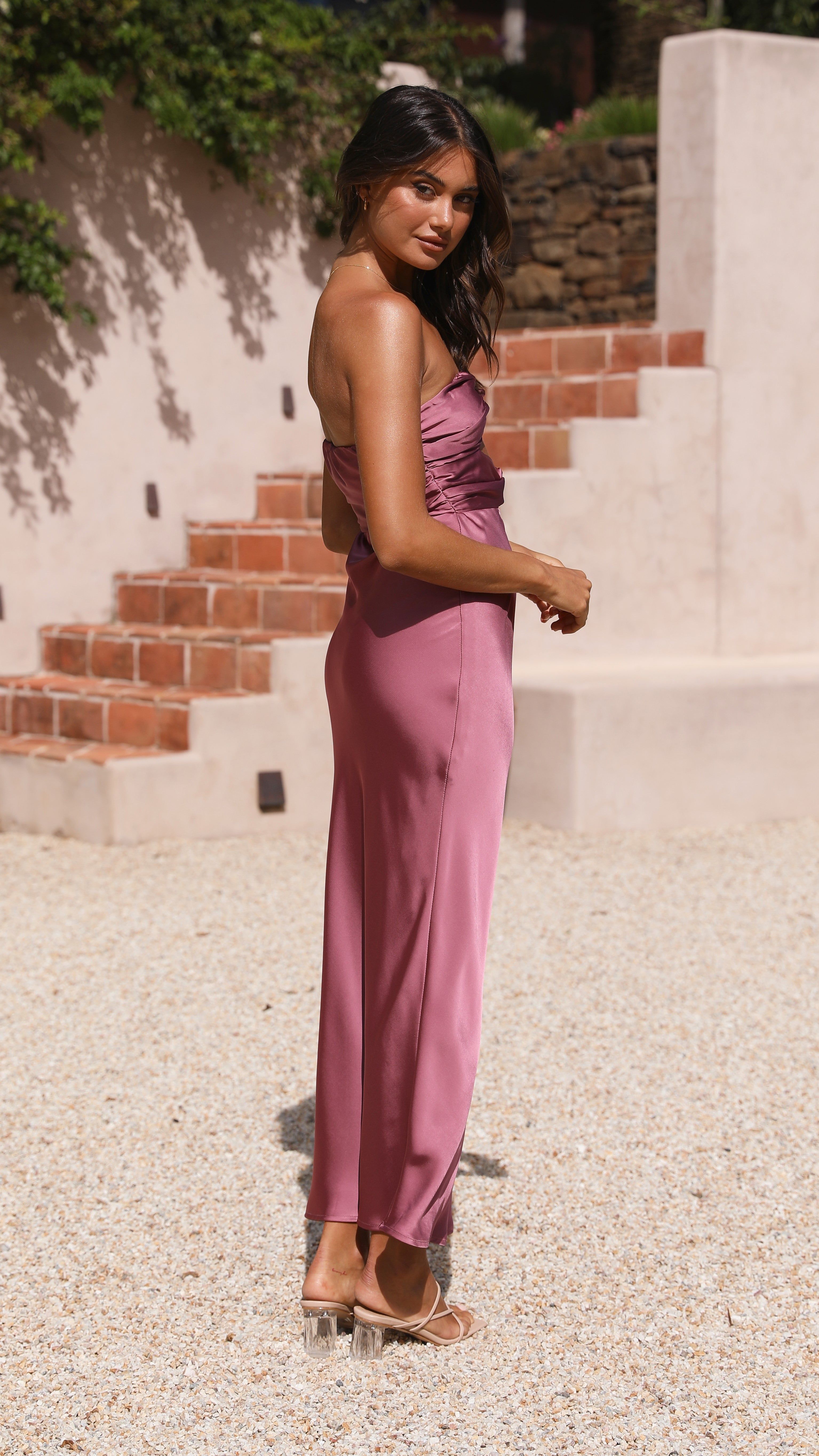 Izy Maxi Dress - Plum sold by Billy J product image thumbnail 4