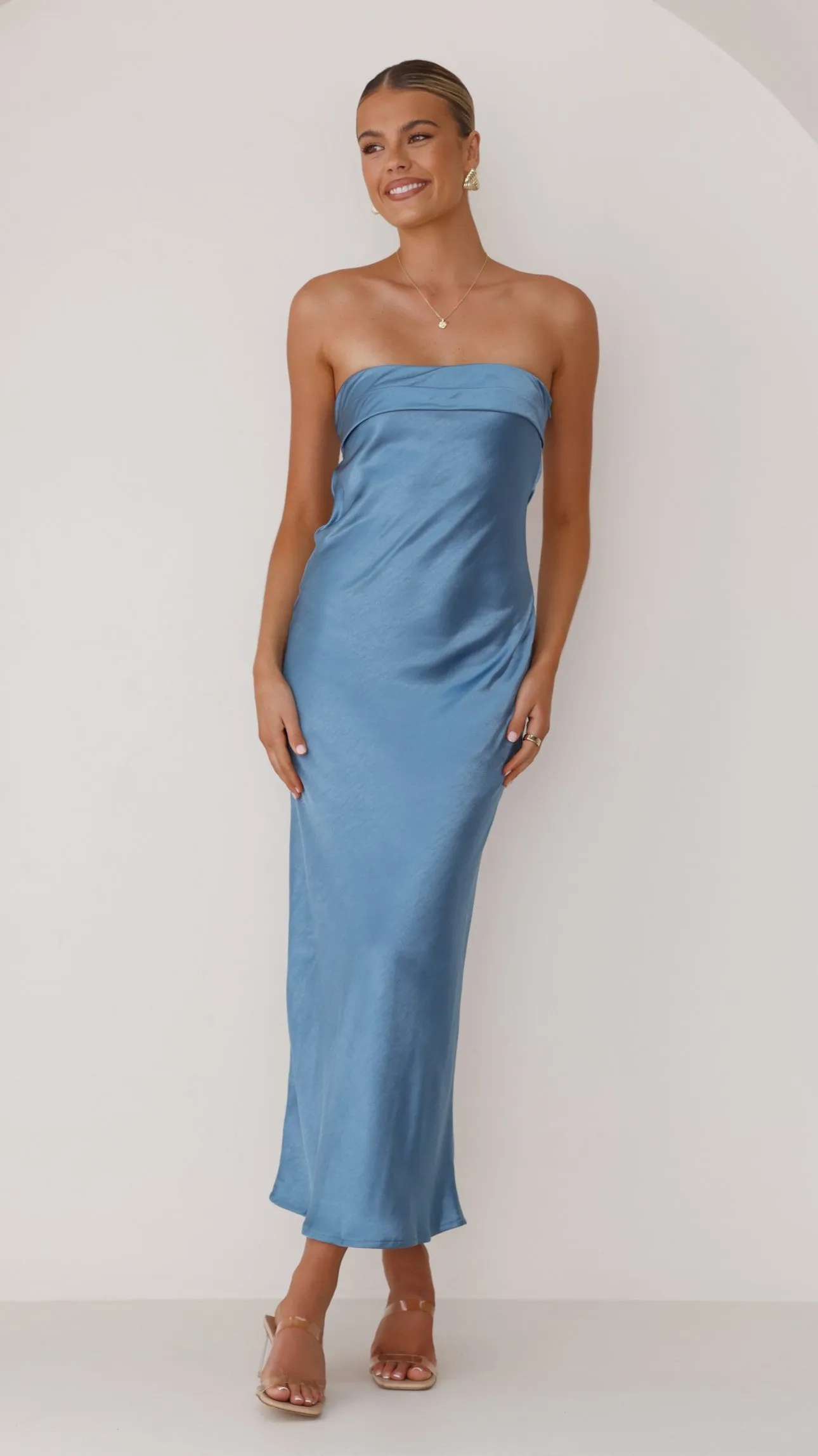 Gisele Maxi Dress - Steel Blue sold by Billy J