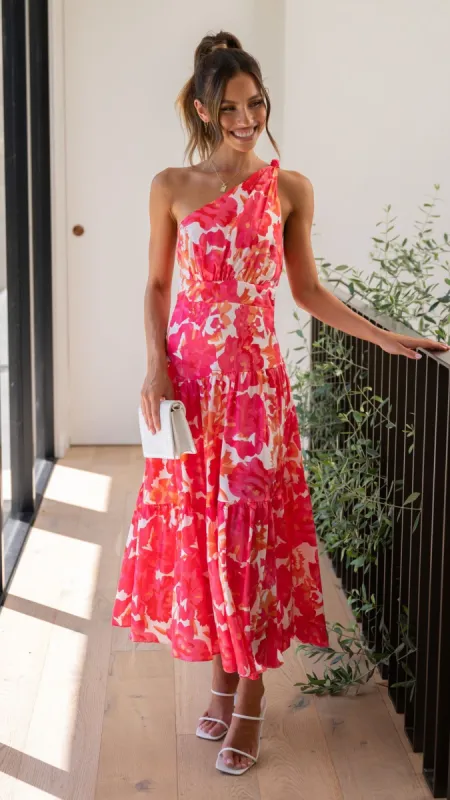 Jayma Maxi Dress - Hot Pink Floral sold by Billy J