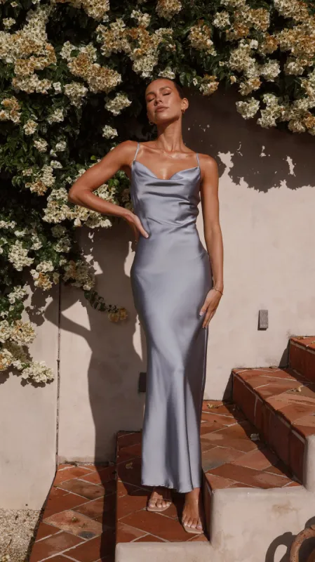 Willow Maxi Dress - Steel Blue sold by Billy J