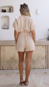 Tarika Playsuit - Beige sold by Billy J
