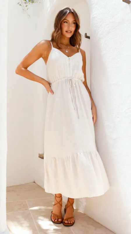 Taffy Midi Dress - Beige sold by Billy J