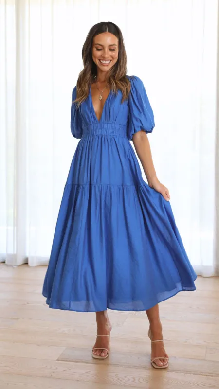 Erin Midi Dress - Cobalt Blue sold by Billy J