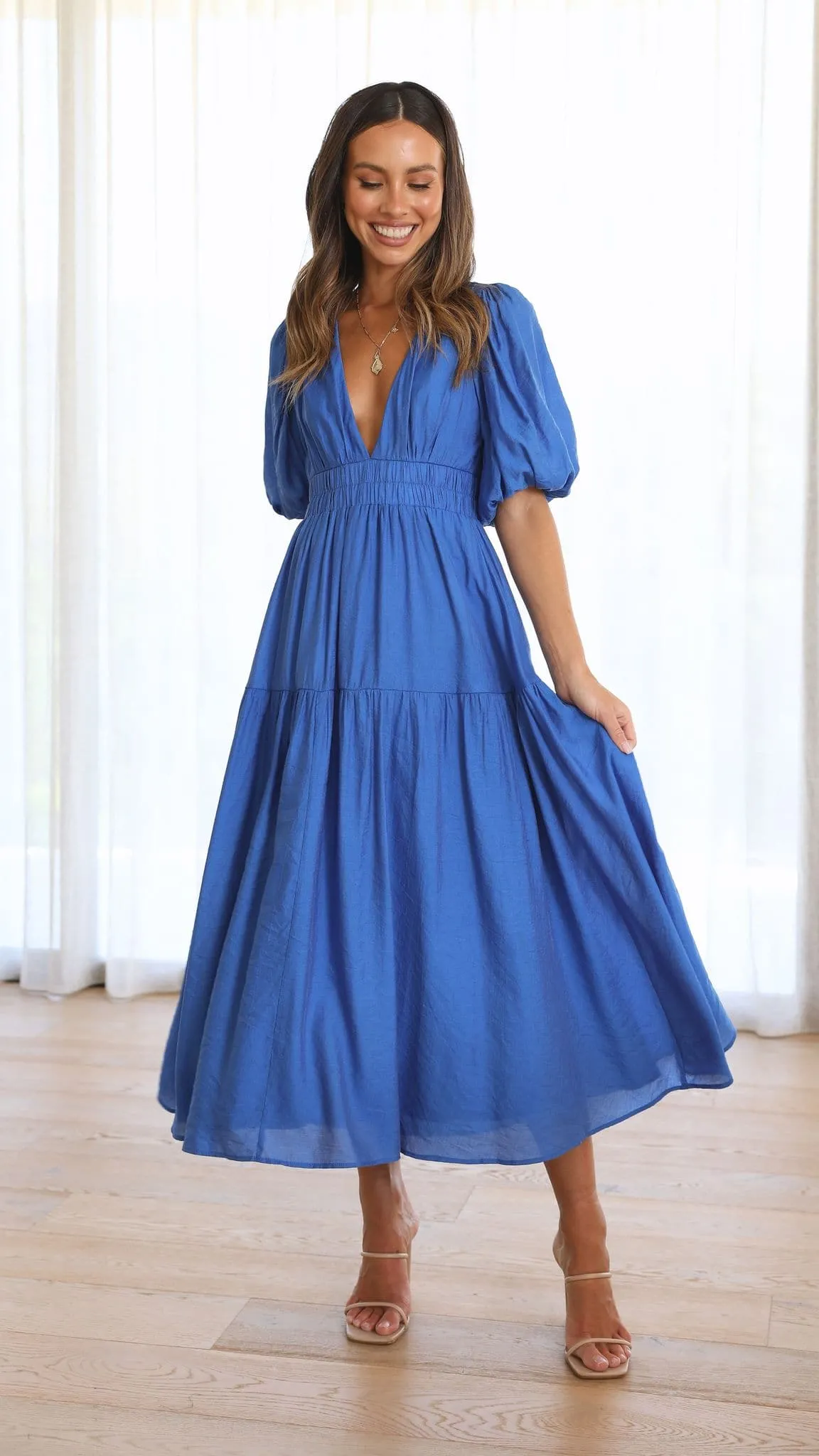 Erin Midi Dress - Cobalt Blue sold by Billy J