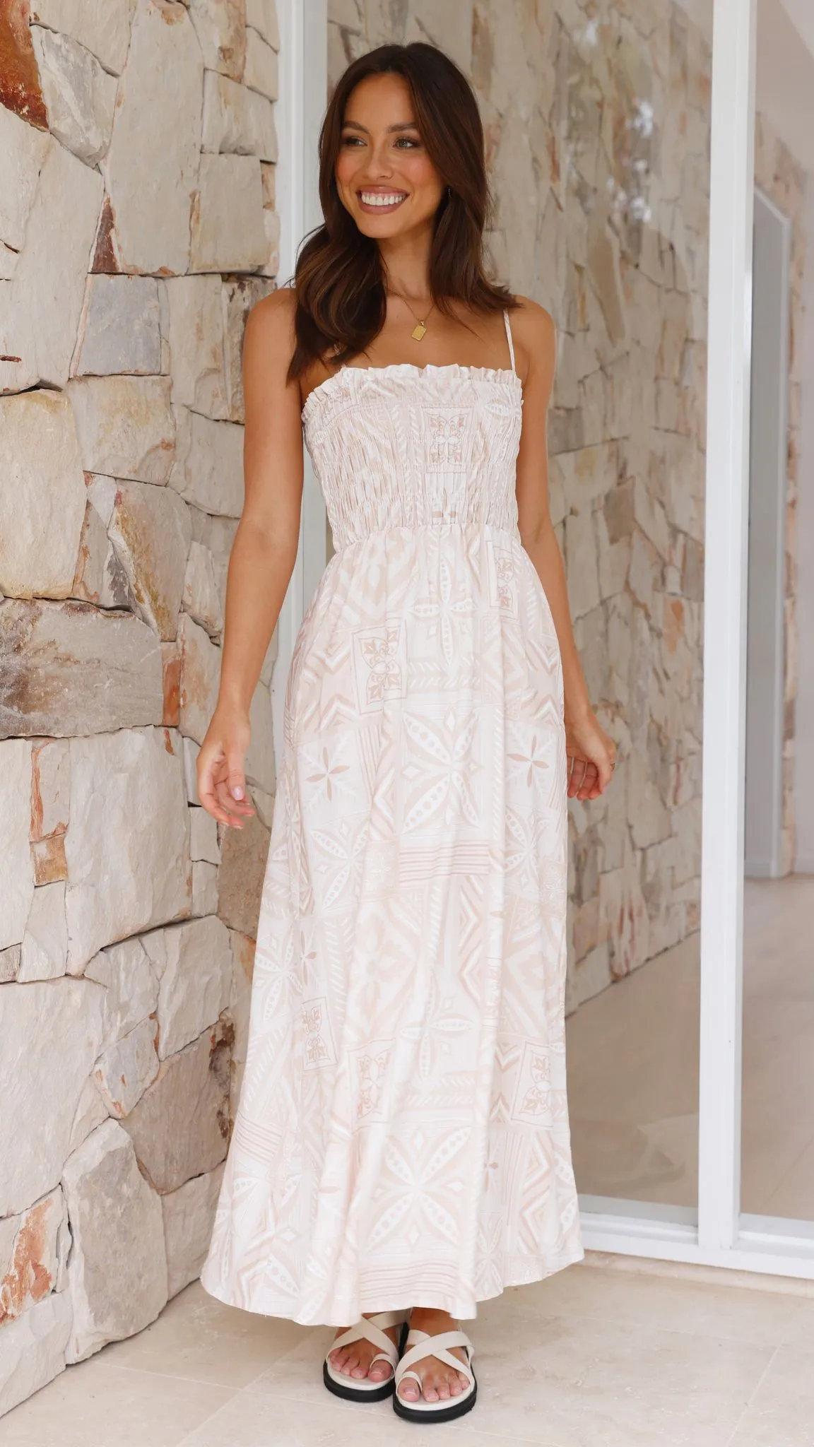 Acelin Midi Dress - Beige Summer sold by Billy J product image thumbnail 4