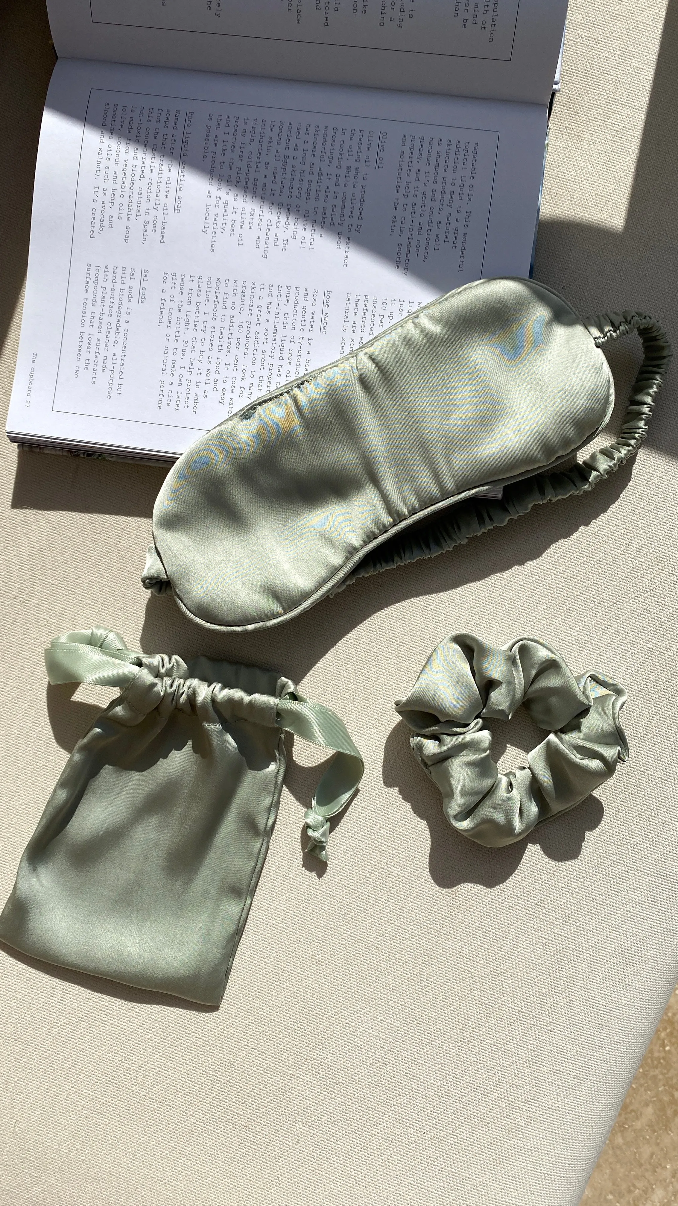 Harper Eye Mask & Scrunchie - Olive sold by Billy J product image thumbnail 3