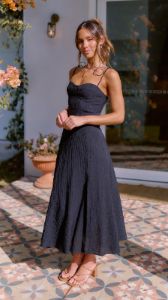 Kerstie Midi Dress - Black sold by Billy J