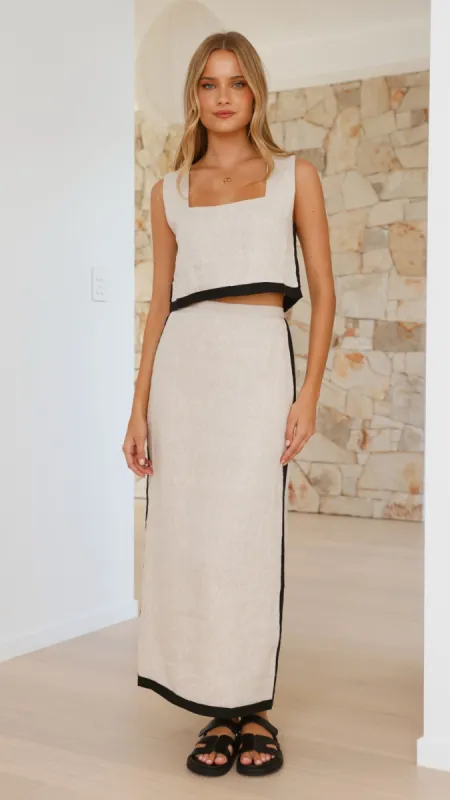 Arlette Maxi Skirt - Natural sold by Billy J