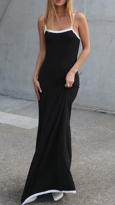 Galinda Maxi Dress - Black / White sold by Billy J