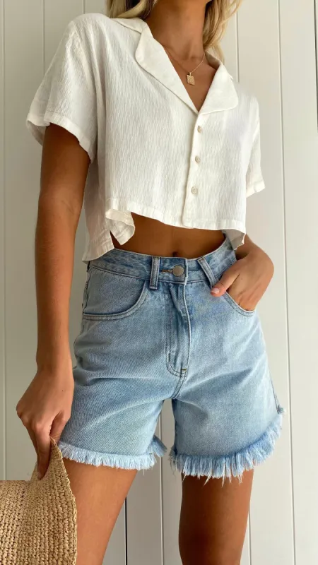 Harlow Shorts - Denim sold by Billy J