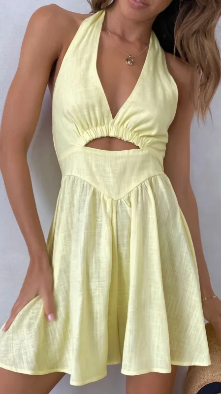 Araya Playsuit - Yellow sold by Billy J
