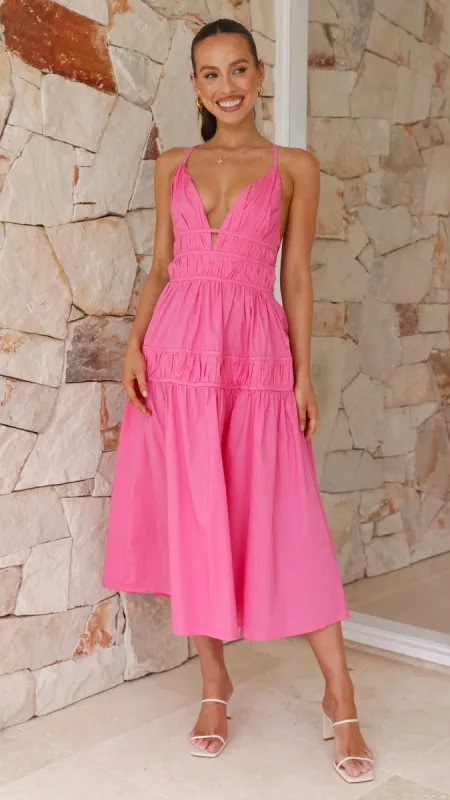 Blake Midi Dress - Pink sold by Billy J