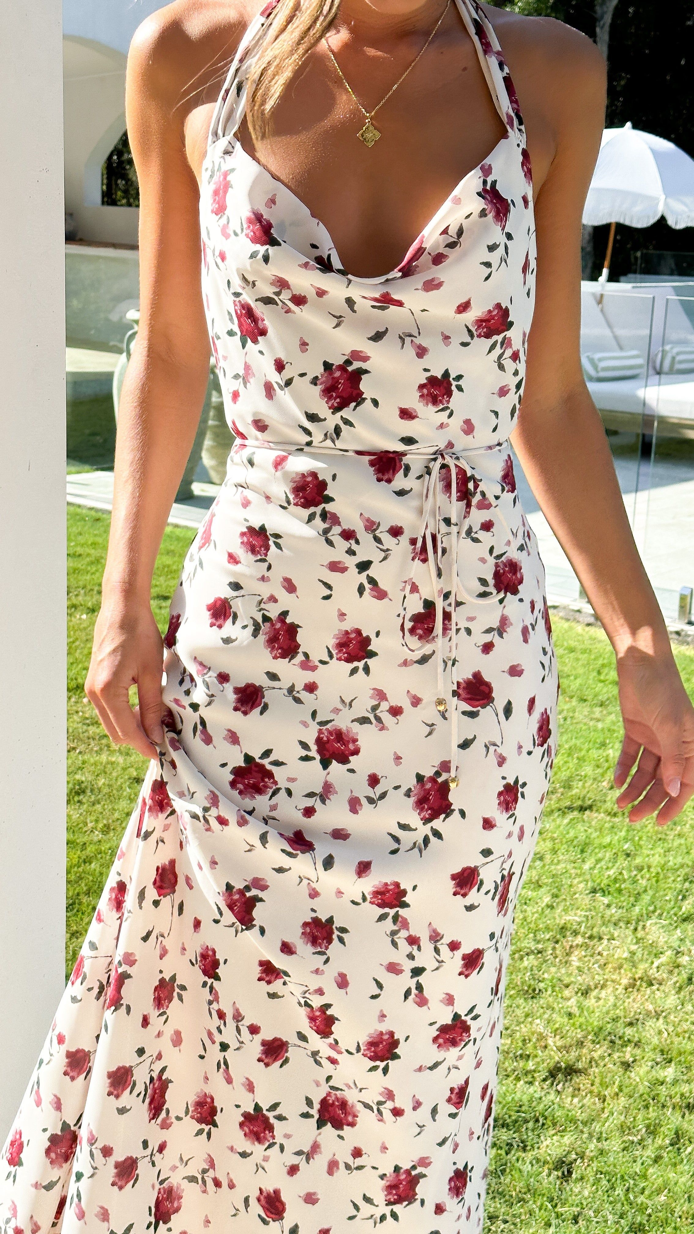 Rosie Maxi Dress - Rose Print sold by Billy J product image thumbnail 3