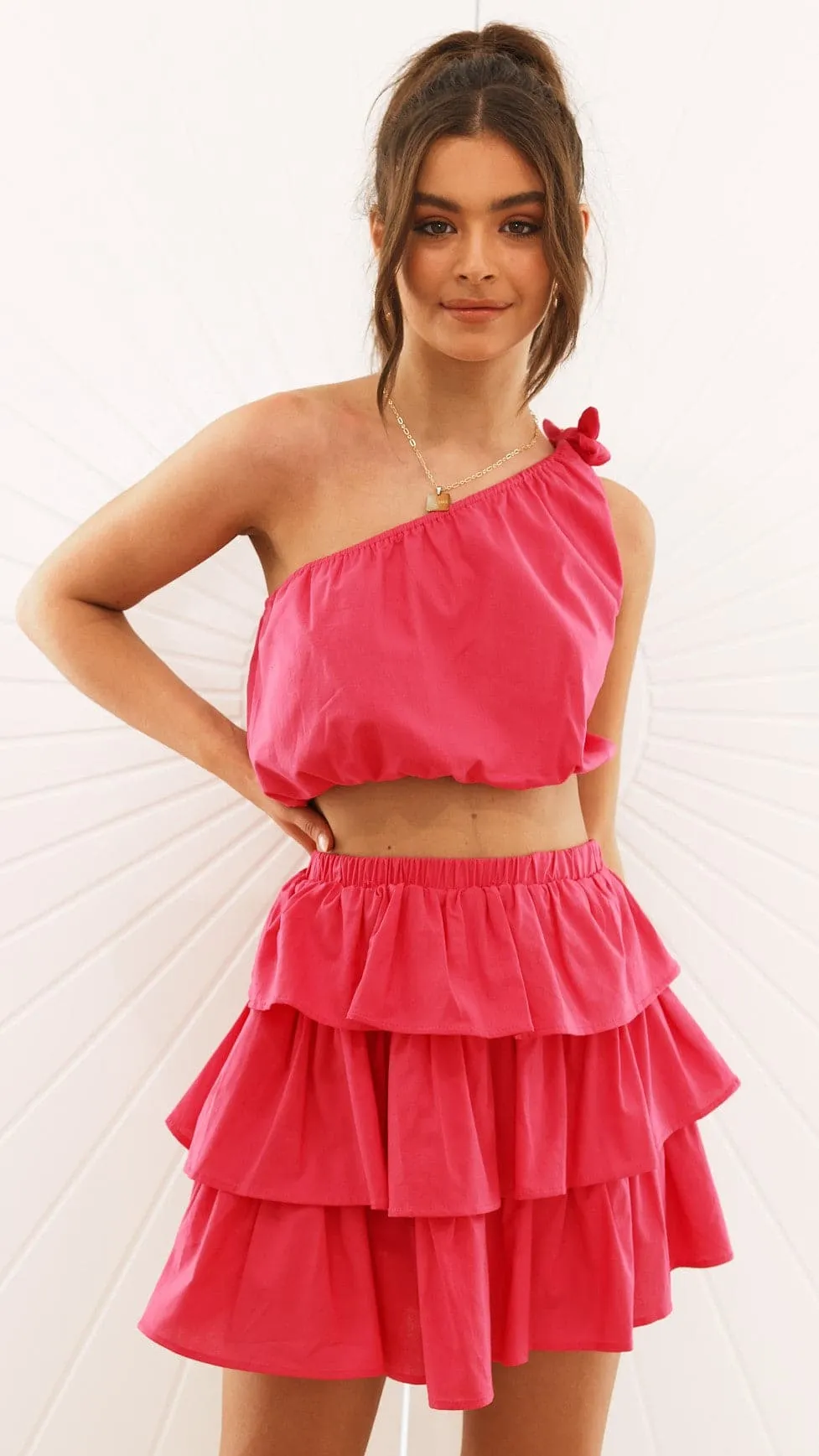 Adette Mini Skirt - Magenta sold by Billy J product image thumbnail 3