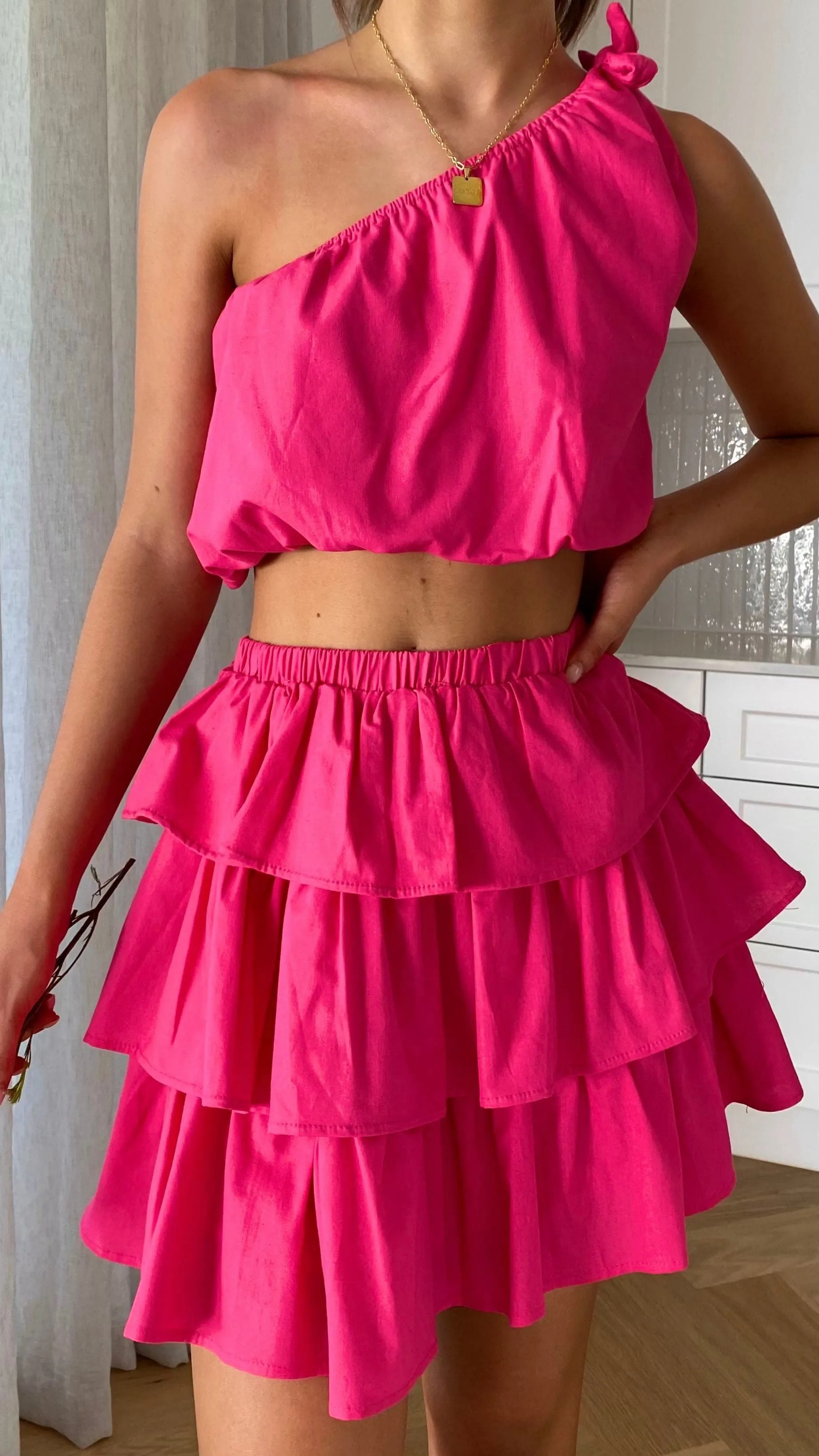 Adette Mini Skirt - Magenta sold by Billy J product image thumbnail 2