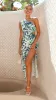 Sara Maxi Dress - Green / Blue Floral sold by Billy J